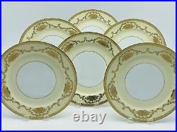 Noritake Gold Queen 7293 China Round 10 Dinner Plate Cream Gold Encrusted
