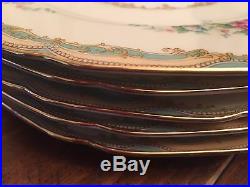 Noritake LARUE GOLD TRIM Pattern # 86216 Set of 6 Dinner Plates 10