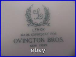 Old Lenox China For Ovington Bros NY Partial Dinner Set J33 Tuxedo Gold
