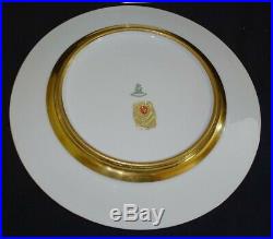 Osborne China Chicago USA Heinrich 5 Dinner Plates Gold Encrusted Signed Tags