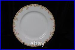 Oscar & Edgar Gutherz O & Eg Royal Austria Pink Roses Gold Trim 11 Dinner Plates