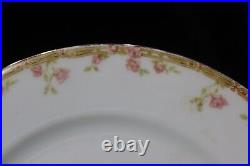 Oscar & Edgar Gutherz O & Eg Royal Austria Pink Roses Gold Trim 11 Dinner Plates