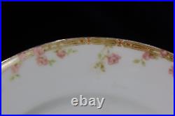 Oscar & Edgar Gutherz O & Eg Royal Austria Pink Roses Gold Trim 11 Dinner Plates