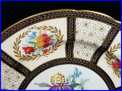 Paragon Bone China Her Majesty Queen Mary Dinner Plate Floral Gilt Cobalt #8902