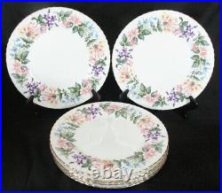 Paragon Country Lane Dinner Set Floral Gold Fluted Rim 5 Pc Place for 7