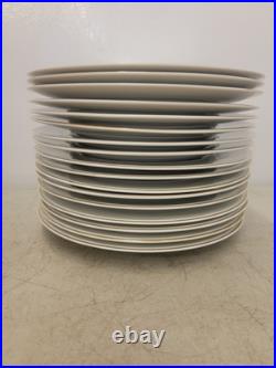 Pottery Barn Dinner Plates 10-1/4 White Gold Rim Set Of 17 Made in Japan