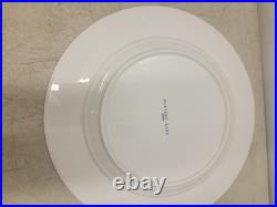 Pottery Barn Dinner Plates 10-1/4 White Gold Rim Set Of 17 Made in Japan