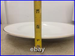 Pottery Barn Dinner Plates 10-1/4 White Gold Rim Set Of 17 Made in Japan