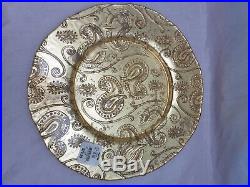 RARE 1 MARSHALL FIELD'S by IVV ITALY 10k GOLD GLASS CHARGER DINNER PLATE 13+