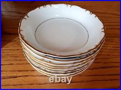 RARE 49 Pc Set VTG JAMES CHATELAINE GOLD SHARON Plates Cups Bowls Platter Excel