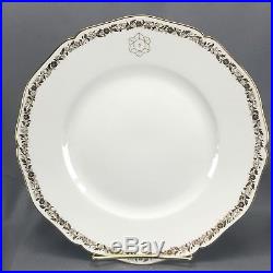RARE! (8) French Dore A Sevres Floral Gold Japanese Mondokoro 10 dinner Plates