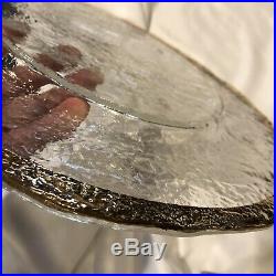 RARE MARSHALL FIELDS IVV GLACIER ITALY 10k GOLD GLASS CHARGER DINNER PLATE 13+