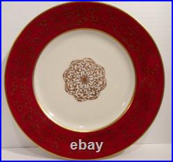 RAVENSWOOD BY PICKARD RED CRANBERRY GOLD Set of 10 DINNER PLATES 10.5 914-311