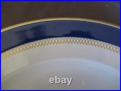 ROYAL COPENHAGEN Blue & Gold Border 12 Dinner Plates #306 DINAH SHORE jh ROYAL COPENHAGEN Blue & Gold Border 12 Dinner Plates #306 DINAH SHORE jh