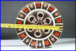 ROYAL CROWN DERBY JAPANESE OLD IMARI 1128 LARGE GOLD DINNER PLATE, 27cm AA3