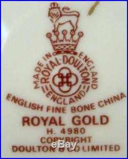 ROYAL DOULTON china ROYAL GOLD H4980 pattern Oval Serving Bowl 10-3/4