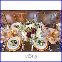 Radiance Diamante Edge Colour Round Decorative Charger Dinner Serve Table Plates