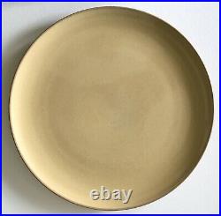 Rare 1950s EDITH HEATH Ceramics Pottery DINNER PLATE Gold Yellow Apricot MCM