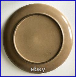 Rare 1950s EDITH HEATH Ceramics Pottery DINNER PLATE Gold Yellow Apricot MCM