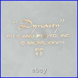 Rare Discontinued Vintage FITZ & FLOYD Dynasty White Gold Dinner Plates Set of 8 Rare Discontinued Vintage FITZ & FLOYD Dynasty White Gold Dinner Plates Set of 8