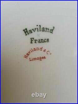 Rare Haviland Limoges France Gorgeous Large Drop Roses Dinner Plate Double Gold