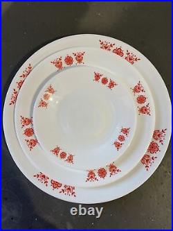 Rare Set 3 RED Butterfly Gold Corelle Pyrex Test Factory Mistake Prototype Promo