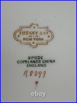 Rare Tiffany & Co New York Gold Leaf Dinner Plate 10 1/4 Country Scene Center