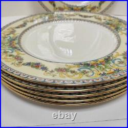 Rare Vintage Lenox Renaissance Gold Trim Dinner Plate 10.5 in, Set 6 Pcs