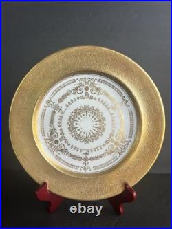 Rare Vintage Shelley China 10 Plate Gold Filigree Pattern England C. 1910-1940 Rare Vintage Shelley China 10 Plate Gold Filigree Pattern England C. 1910-1940