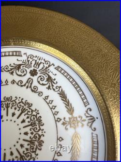 Rare Vintage Shelley China 10 Plate Gold Filigree Pattern England C. 1910-1940 Rare Vintage Shelley China 10 Plate Gold Filigree Pattern England C. 1910-1940