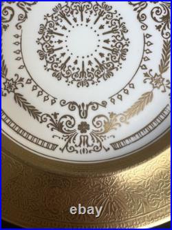 Rare Vintage Shelley China 10 Plate Gold Filigree Pattern England C. 1910-1940 Rare Vintage Shelley China 10 Plate Gold Filigree Pattern England C. 1910-1940