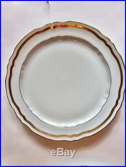 Raynaud Ceralene Limoges France MARIE ANTOINETTE GOLD Dinner Plates (4) 10 1/4