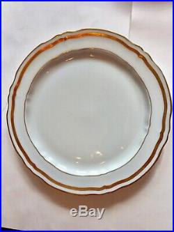 Raynaud Ceralene Limoges France MARIE ANTOINETTE GOLD Dinner Plates (4) 10 1/4