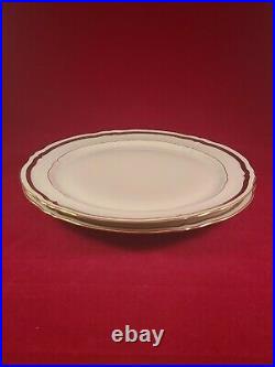 Raynaud Ceralene Limoges France Marie Antoinette Gold 2 Dinner Plate 10 1/4