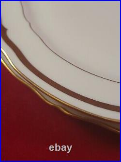 Raynaud Ceralene Limoges France Marie Antoinette Gold 2 Dinner Plate 10 1/4