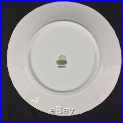 Richard Ginori Perugia FOUR 10 1/4 Dinner Plates White China Fruits Gold Rim #A