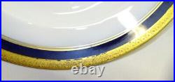 Rosenthal Bavaria 12 Dinner Plates 1915 Cobalt withEmbellished Gold 10 1/2