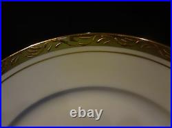 Rosenthal China Ivory withGold Encrusted Band Set of 6 Dinner Plates Ariston