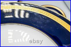 Rosenthal Eminence Cobalt Blue Dinner Plates Gold Encrusted Set of 12 10 1/8