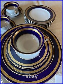 Rosenthal Eminence Cobalt / Blue Gold Five Pc Place Setting For Ten/50pcs