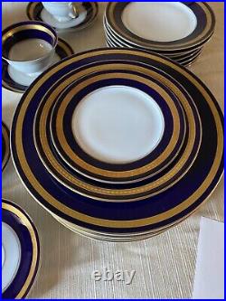 Rosenthal Eminence Cobalt / Blue Gold Five Pc Place Setting For Ten/50pcs