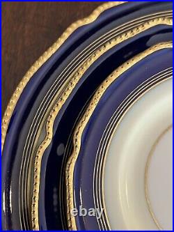Rosenthal Regent Navy Blue Gold Gilt China Dinner Salad Bread Plates Set Of 23