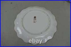 Rouard Wedgwood Dinner Plates Chinoiserie Gold Scalloped Asian Motif Antique