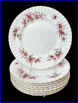 Royal Albert Bone China England LAVENDER ROSE Dinner Plates 10 3/8. Set Of 8