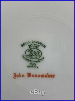 Royal Bavarian Hutschenreuther John Wanamaker Gold Trim Dinner Plates Set Of 10