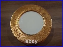 Royal Bavarian Hutschenreuther Selb 22k Gold Peacock pattern China 8pc 10 3/4