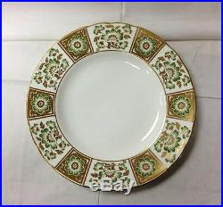 Royal Crown Derby Derby Panel Green Dinner Plate 10 1/2 Bone China England