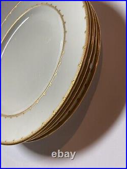 Royal Crown Derby Dinner Plates Gold Trimmed Burley & Co Chicago Made In England