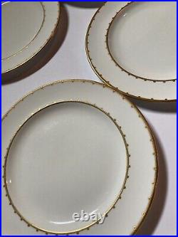 Royal Crown Derby Dinner Plates Gold Trimmed Burley & Co Chicago Made In England