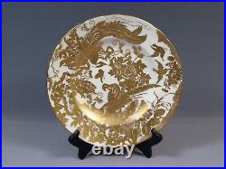 Royal Crown Derby GOLD AVES Dinner Plate Birds GOLD RIM RARE